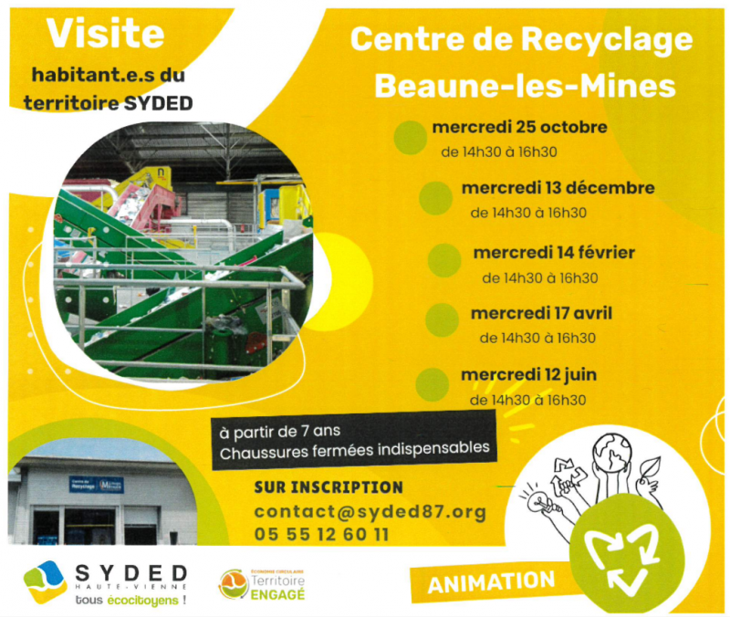 Visite centre de recyclage Beaune-Les-Mines