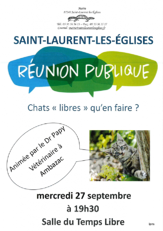 Réunion publique "Chats libres" qu'en faire?